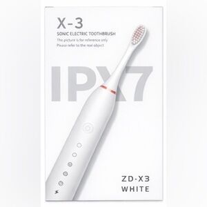 X-3 Sonic Electric Toothbrush ZD-X3 Black Rechargeable New In Box